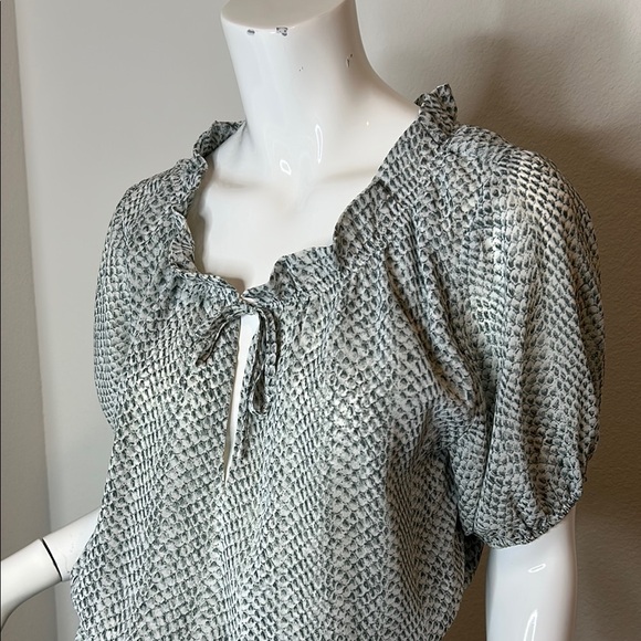 Buddy Love Grey and Cream Ruffled mini dress Size M - Picture 2 of 10